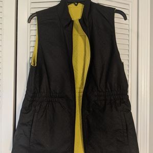 CABI RARE find reversible black gold zipper vest
